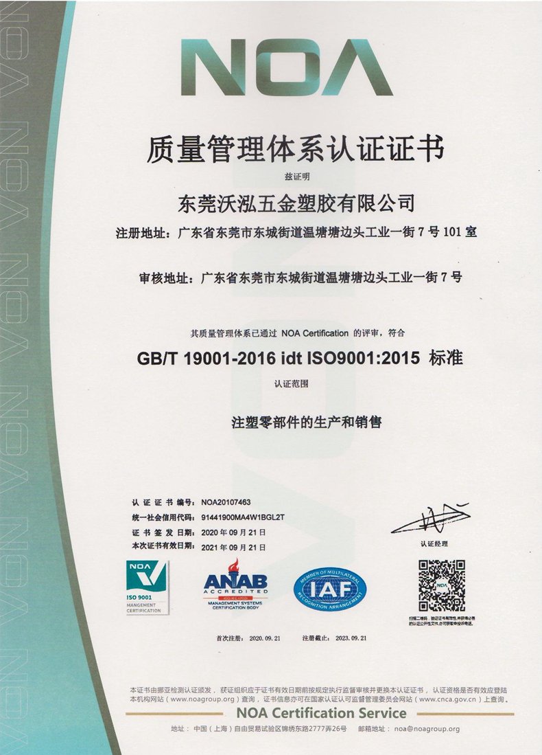 WORLDHOM, ISO 9001:2015