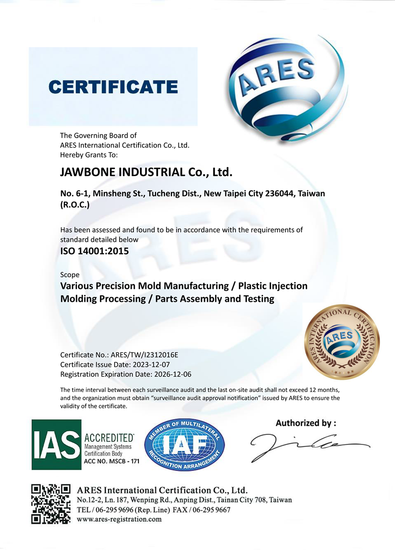 JAWBONE, ISO 14001:2015